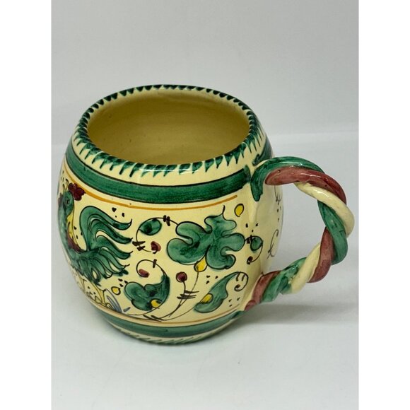 VTG Hand Painted Ceramic Mug Folk Art Multicolor Swirl Handle 3.5"x3.75" Decor - Picture 4 of 8
